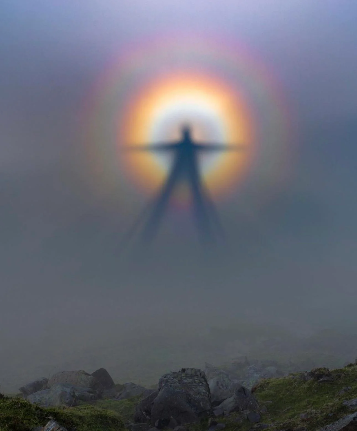 Brocken's spectrum, a mysterious optical phenomenon visible in the mountains